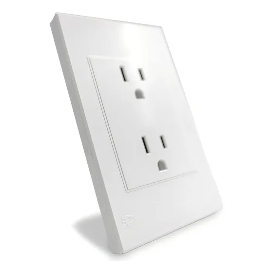 Toma Corriente Doble Blanca Premium White De Lujo Color Blan