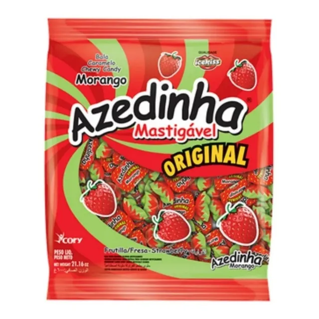 Bala Mastigável Azedinha Morango Cory Pacote 500g