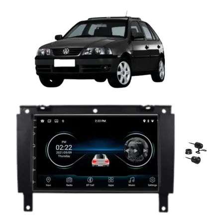 Multimídia Android Gol G3 00 01 02 03 04 05 Carplay Mold Câm Preto
