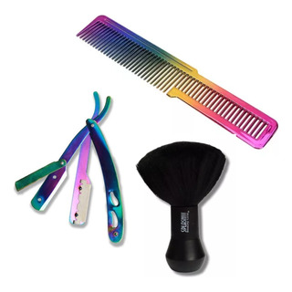 Set De 3 Pzas Lady Barber Tornasol Bledo Navaja Y Peine Set De 3 Pzas Lady Barber Tornasol Bledo Navaja Y Peine