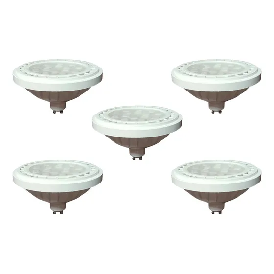 Pack X 5 Lampara Led Ar111 12w Luz Calida 3000k Gu10