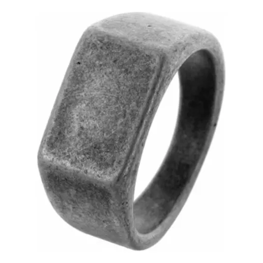Anillo Sello De Acero Envejecido  Torsten
