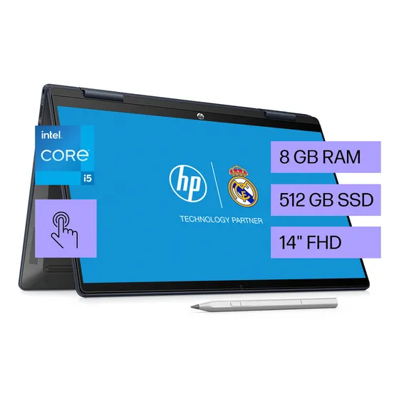 Laptop HP Pavilion x360 14-ek1011la Intel Core i5 8GB RAM 512GB SSD 14" Pantalla Táctil FHD