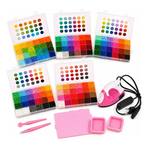 Kit Hama Perler Beads 5mm 8000 Peças 24 Cores Pixel Art | MercadoLivre