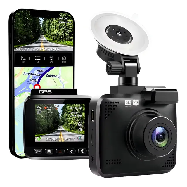 Cámara Gps 2k Auto/camioneta Con Pantalla Y Sensor