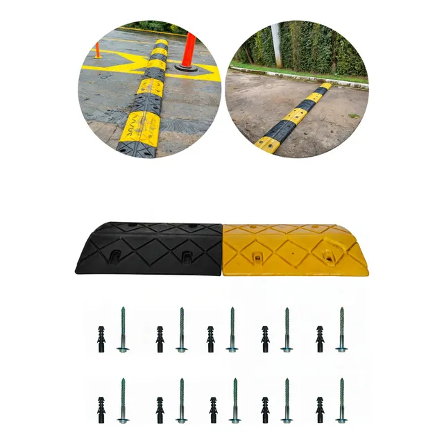Lombada De Borracha (quebra-mola)  1 Metro Preto/amarelo