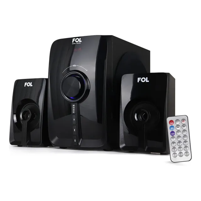 Minicomponente Fol Fs-p240: Sonido Potente Claro Bluetooth Negro 32 W