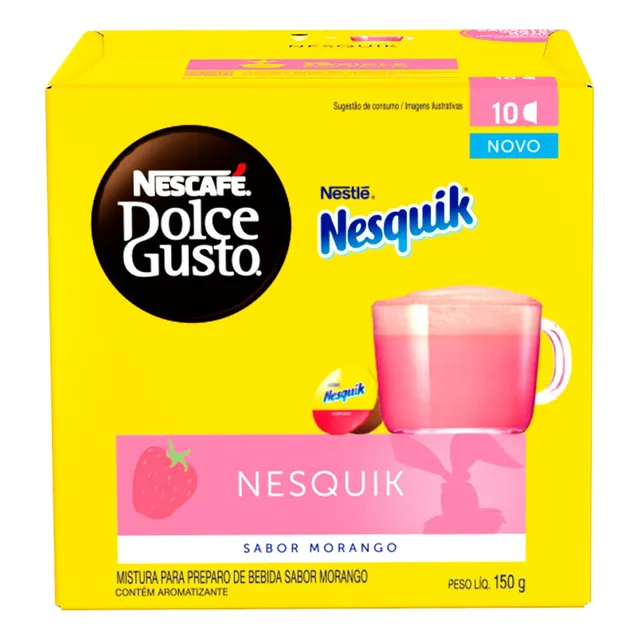 Café Em Cápsulas Dolce Gusto Nesquik Morango Caixa 10 Unidades Nescafé