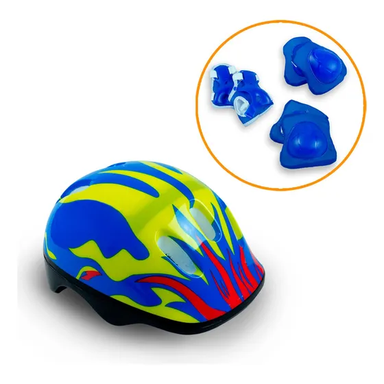 Kit De Proteção Capacete Ajustável Infantil Protetor Menino Zippy Toys