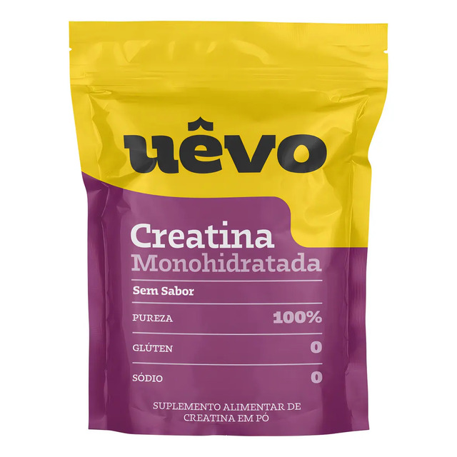 Creatina Monohidratada Uêvo Pó Sem Sabor 300g Refil