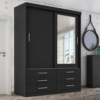 Guarda Roupa Solteiro Capri 2 Portas 6 Gav C/ Espelho Cor Onix Guarda Roupa Solteiro Capri 2 Portas 6 Gav C/ Espelho Cor Onix