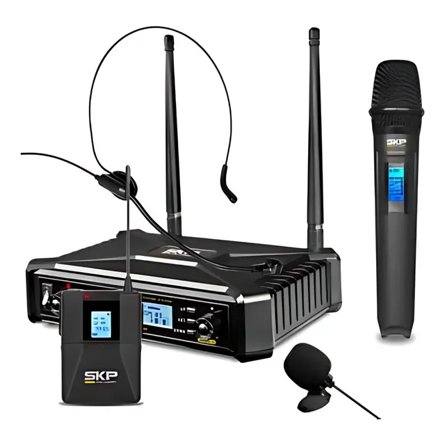 Micrófono Inalámbrico Multifrec. Skp Uhf 700pro