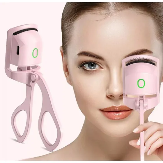 Curvador Cílios Curvex Modelador Eletrico Aquecido Termico Cor Rosa
