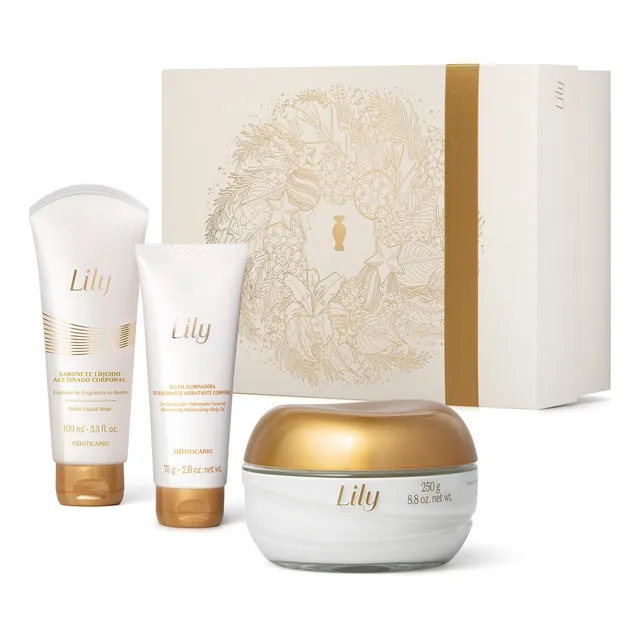 O Boticário Kit Presente Lily Acetinados (3 Itens)