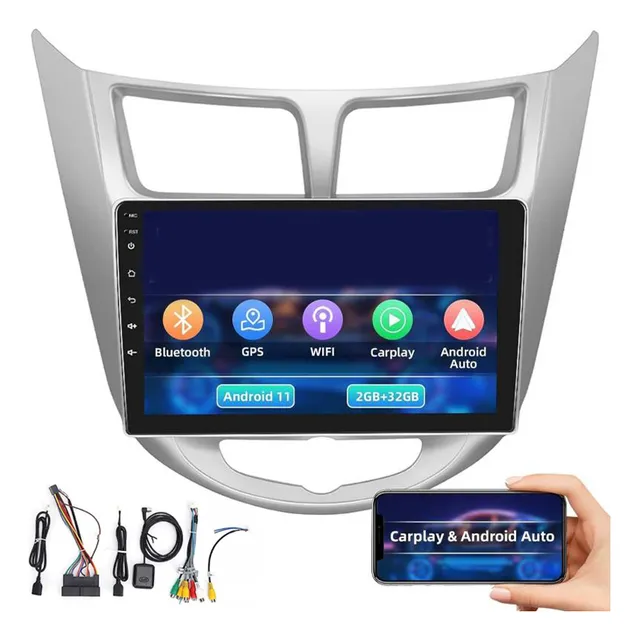 Radio Auto Android Con Pantalla Bisel Para Hyunday Accent 
