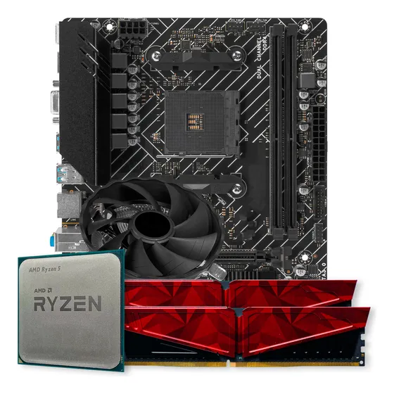 Kit Upgrade Gamer Amd Ryzen 5 + Placa Mãe + 16gb Ddr4