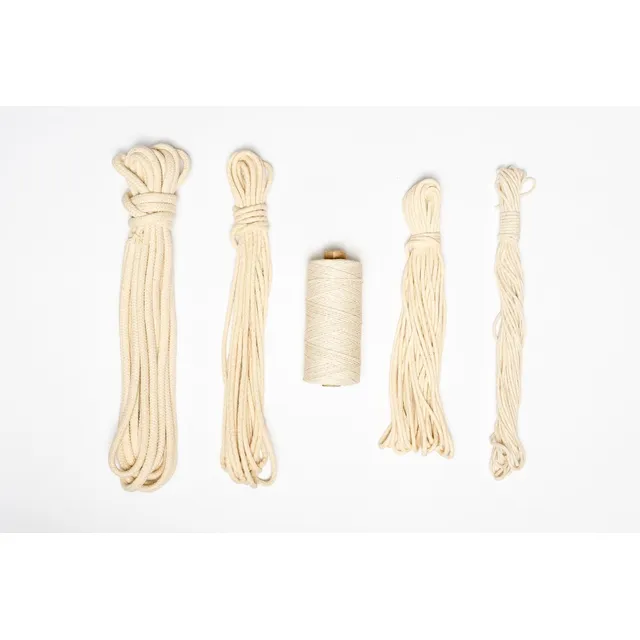 Kit Sogas Algodon 2mm, 4mm, 6mm Y 8mm + Hilo Algodon 3/5 Heb