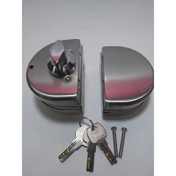 Cerradura Para Puerta De Vidrio En Acero Inoxidable
