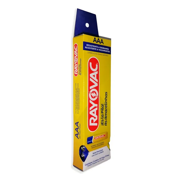 Pack Tubo 30 Pilas Zinc Carbon Rayovac Aaa Mayorista Oficial