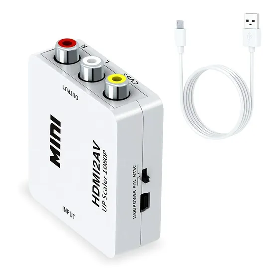 Adaptador Convertidor Hdmi A Rca Av Audio Video Conversor Tv