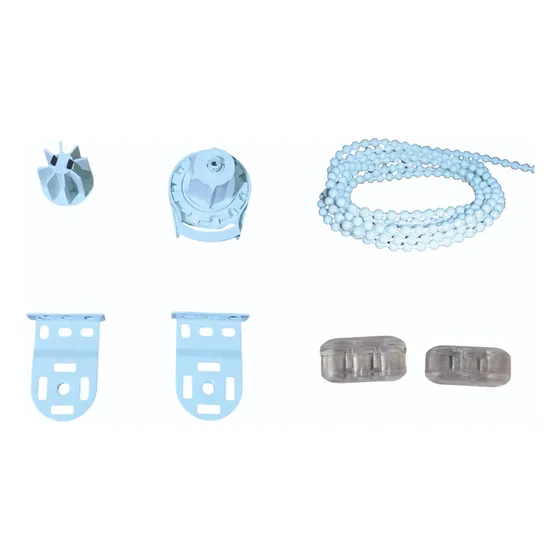 Combo Mando R8 Soporte Repuesto Cortina Cadenilla+conector