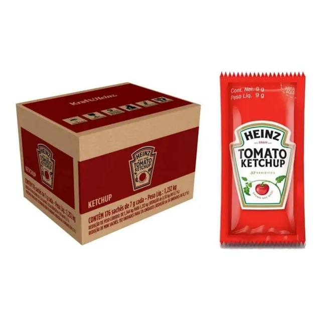 Ketchup Heinz - Catchup Caixa Com 144 Sachês De 7g Cada 