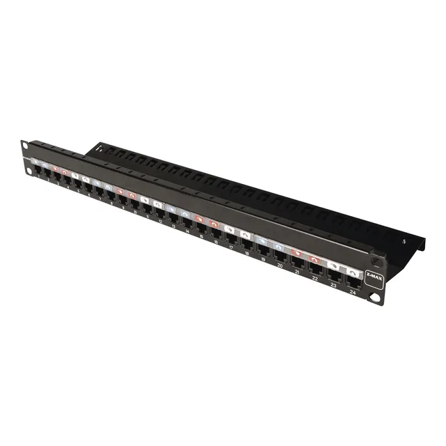 Patch Panel Z-max, De 24 Puertos, Modular (vacío), Plano,