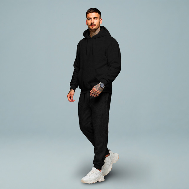 Conjunto Calça E Blusa De Moletom Liso Masculino Unissex Conjunto Calça E Blusa De Moletom Liso Masculino Unissex