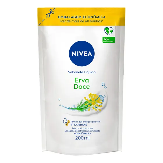 Nivea Sabonete Líquido Erva Doce Refil 200ml