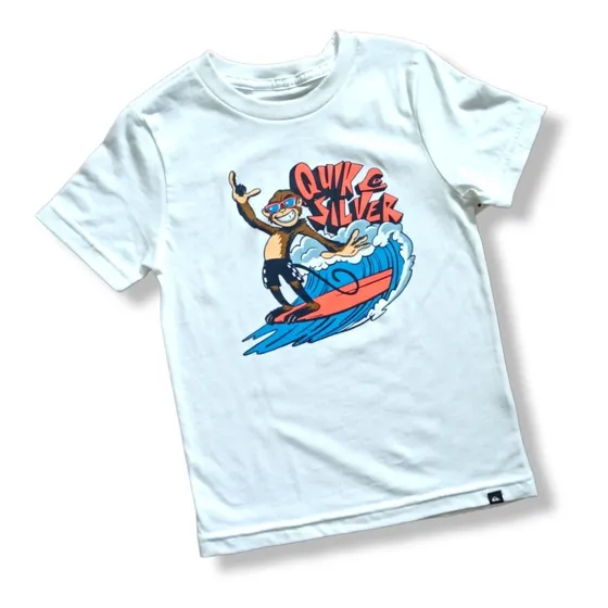 Quiksilver Franela Blanca Para Niños