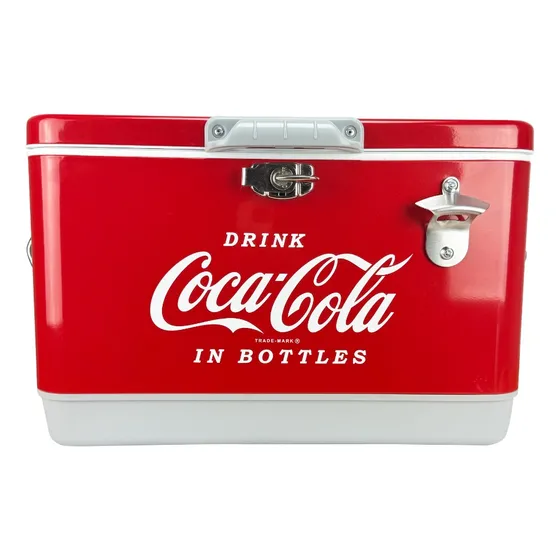 Hielera Metalica Coca Cola Retro Capacidad 30 Lts 36 Latas