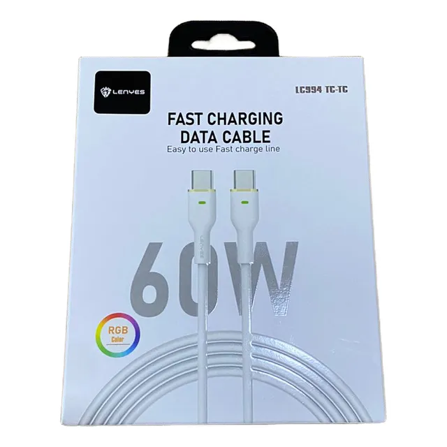 Cable Tipo C A Tipo C 60w Lenyes Carga Rapida Datos Celular