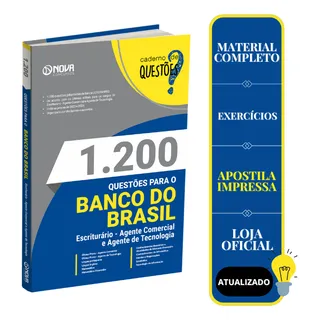 Livro 1.200 QuestÔes Gabaritadas Para O Banco Do Brasil - Impresso Livro 1.200 QuestÔes Gabaritadas Para O Banco Do Brasil - Impresso