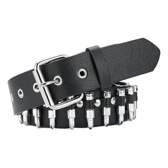 . Cinto De Punk Rock Gótico Com Fivela De Metal Tipo Bala
