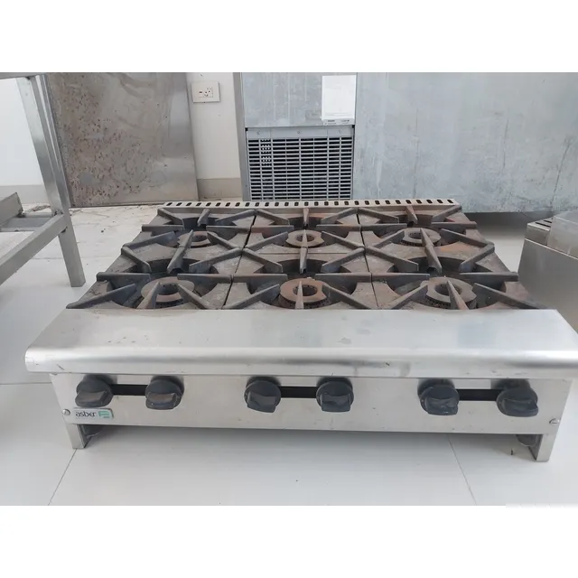 Parrilla A Gas De 6 Fuegos Abierto Asber