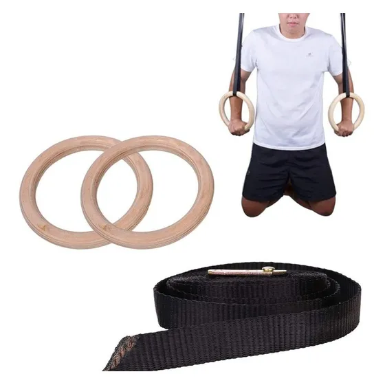 Anillas De Madera Aro Olimpicocrossfit  Gimnasia Calistenia 
