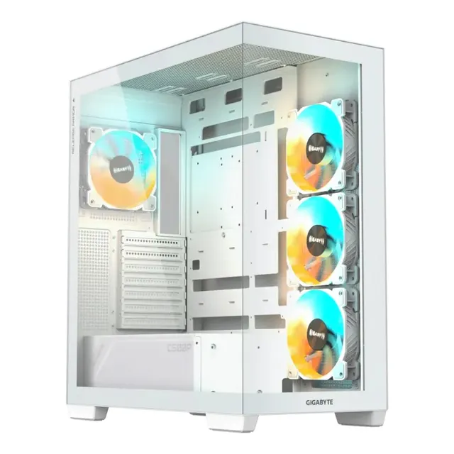 Gabinete Gamer Gigabyte C500 Panoramic Blanco Color Negro