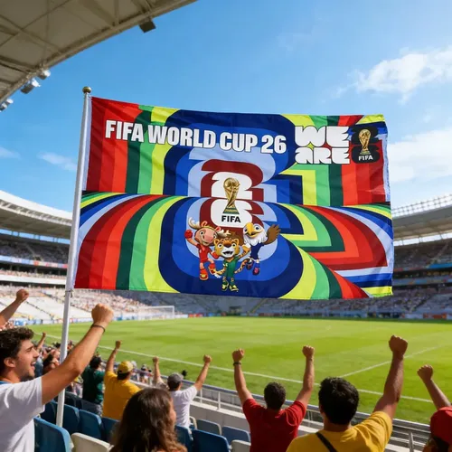 Sjb2 Bx 2026 World Cup Soccer Scarf, Shawl, Large Size