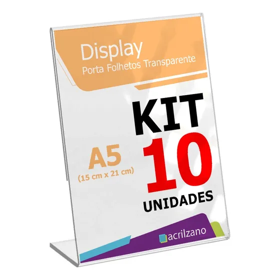 Display Suporte Qr Corde Pix 15x21 A5 L Kit-10un