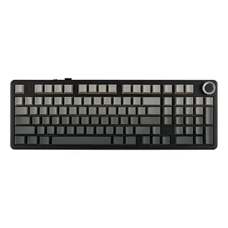 Teclado Mecánico Aula F99 Pro Inalámbrico Con Perilla 96% Negro Inglés Us
