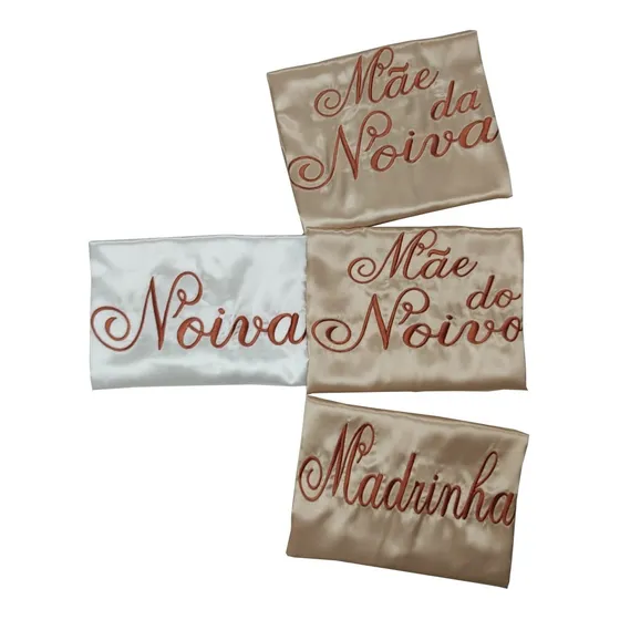 Combo 4 Robes Sendo 3 Plus Size Cetim Bordado Mãe Noiva 