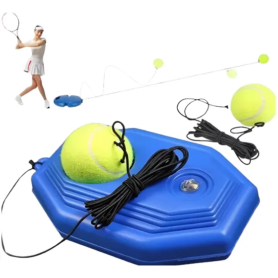 Base Treino Lançador De Bolas De Tenis Rebatedor C/ Elastico