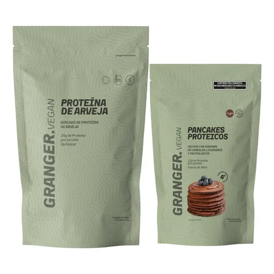 Kit Vegan Granger Proteina Arveja Vain 750g + Pancakes Choco