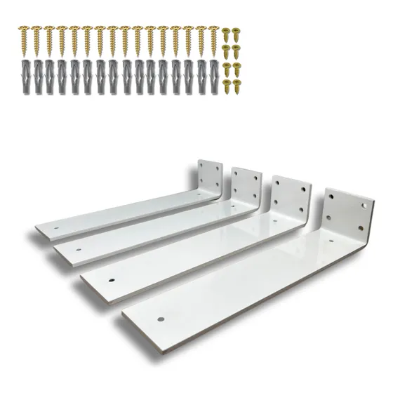 Kit 2 Suportes P/ Prateleira 30cm Invisível Mão Francesa Aço