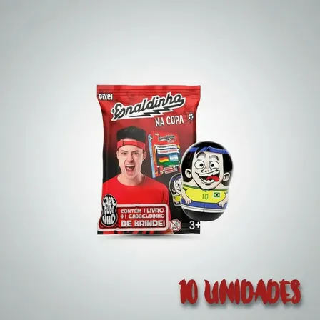 Kit 10 Enaldinho Na Copa Flow Pack Oficial Cabeçudinhos