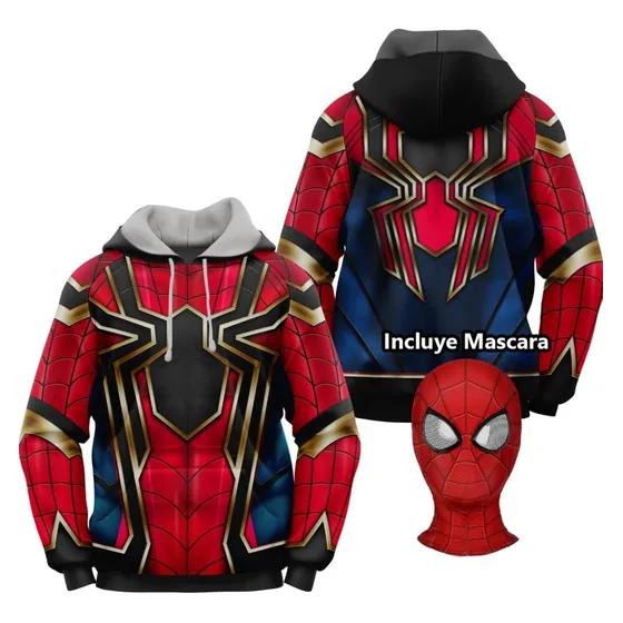 Sueter Spiderman Con Mascara De Regalo
