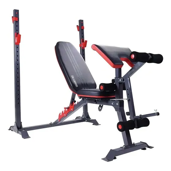Banca de Ejercicios M & F MF Negro y Rojo Acero 300 kg Press Bíceps | Cuotas sin interés