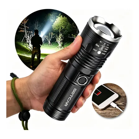 Lanterna Tática Sabre De Luz Mais Forte Do Mundo Led Militar Preto