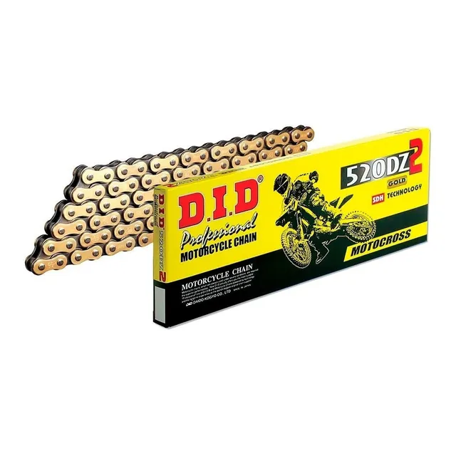 Cadena Transmision Did 520 X 118 Dz2 Dorada Gold Croos  Fas