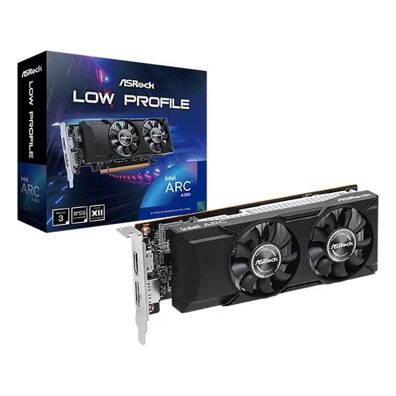 Tarjeta De Video 6gb Gddr6 Asrock A380 Pcie Hdmi Bajo Perfil